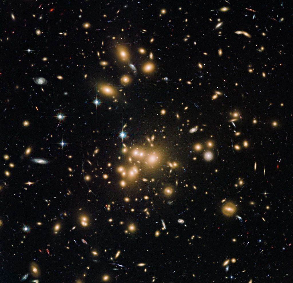 Hubble view of galaxy cluster Abell 1689