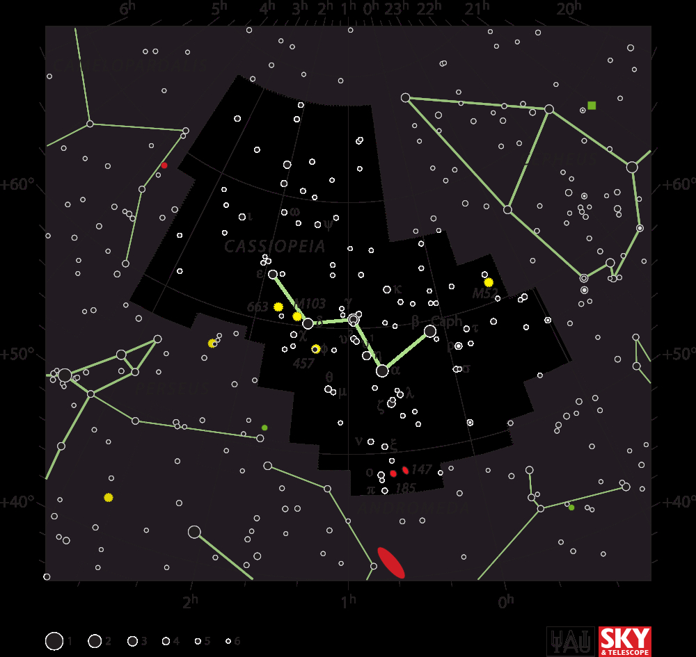 the constellation cassiopeia