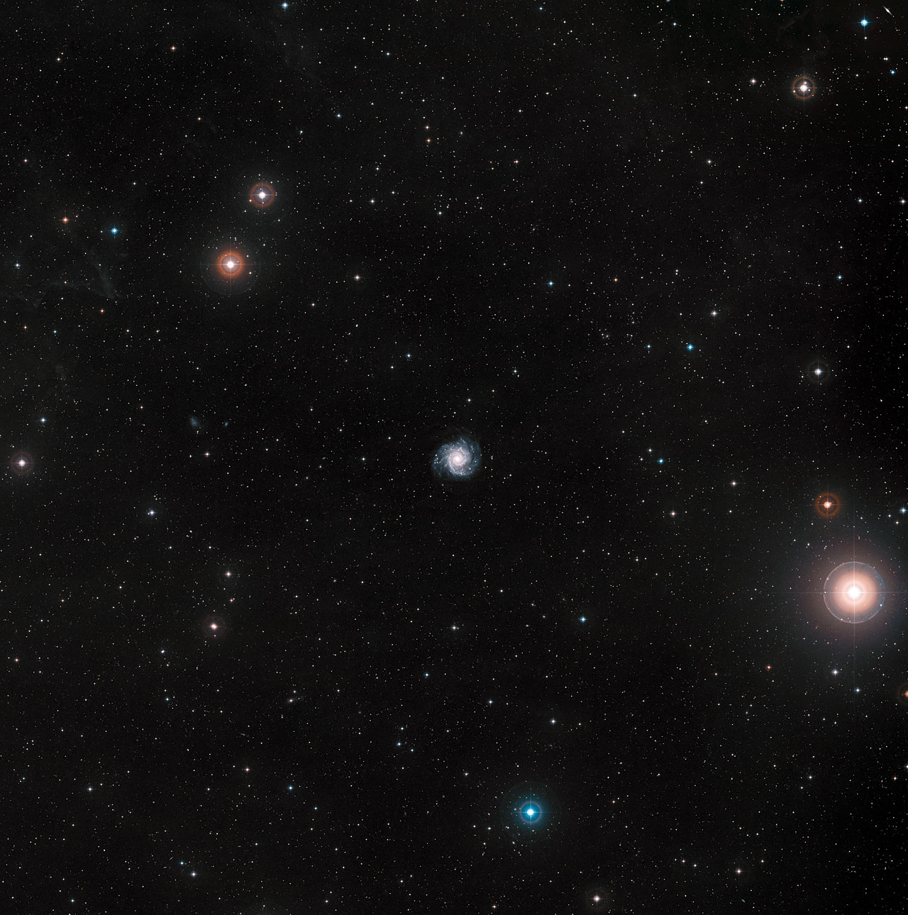 M74 and surrounding region