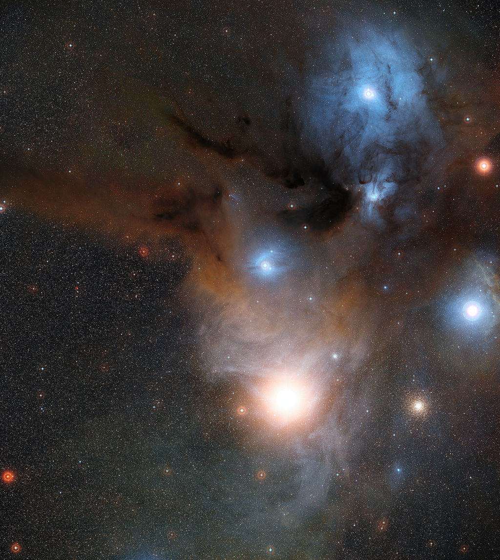 Wide-field view of the Rho Ophiuchi star forming region in visible light